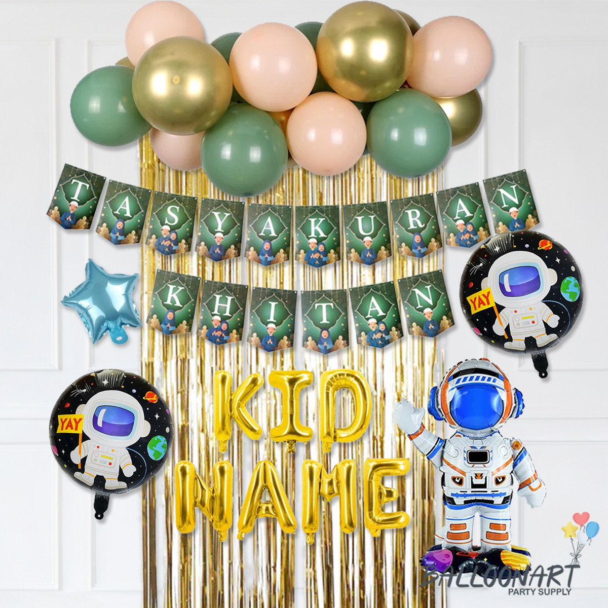 KHITANAN/AQIQAH Karakter SET DEKORASI/PAKET Tasyakuran KHITAN/BALON Foil