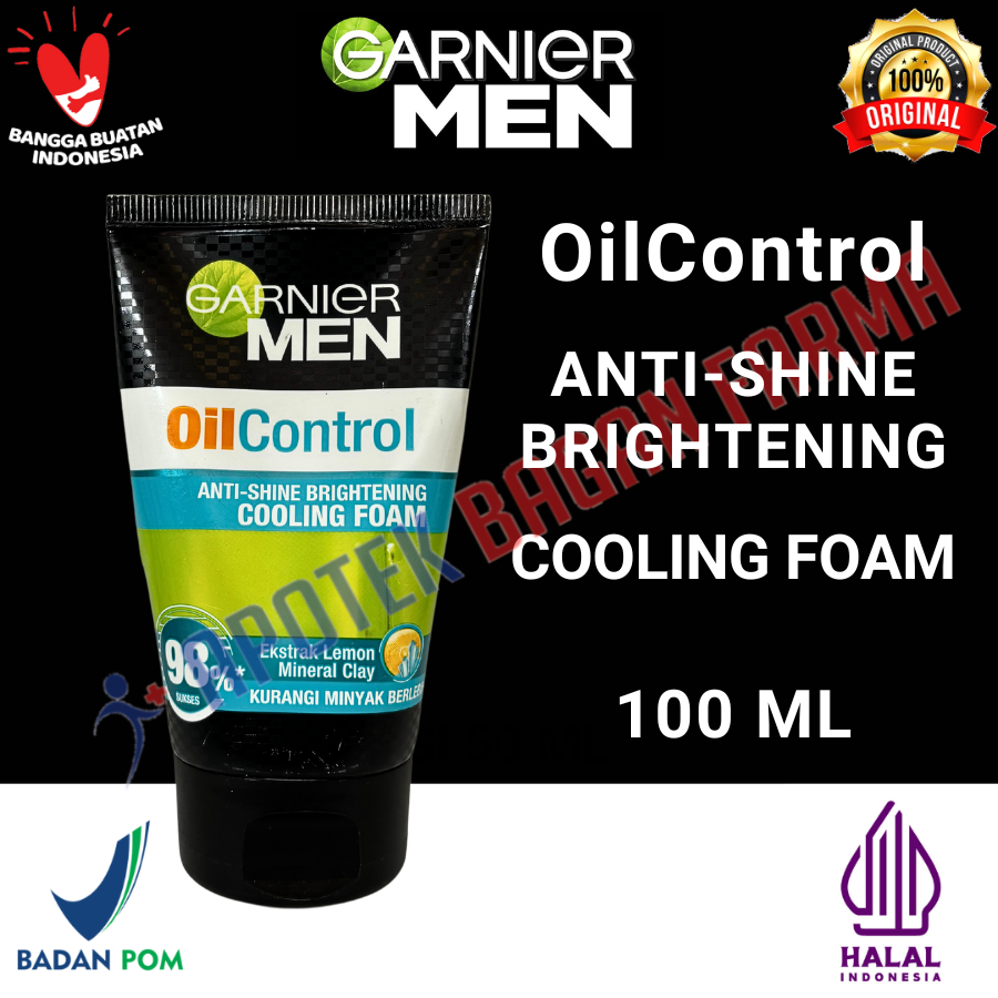 Garnier Men Oil Control Anti-Shine Brightening Cooling Foam 50mL