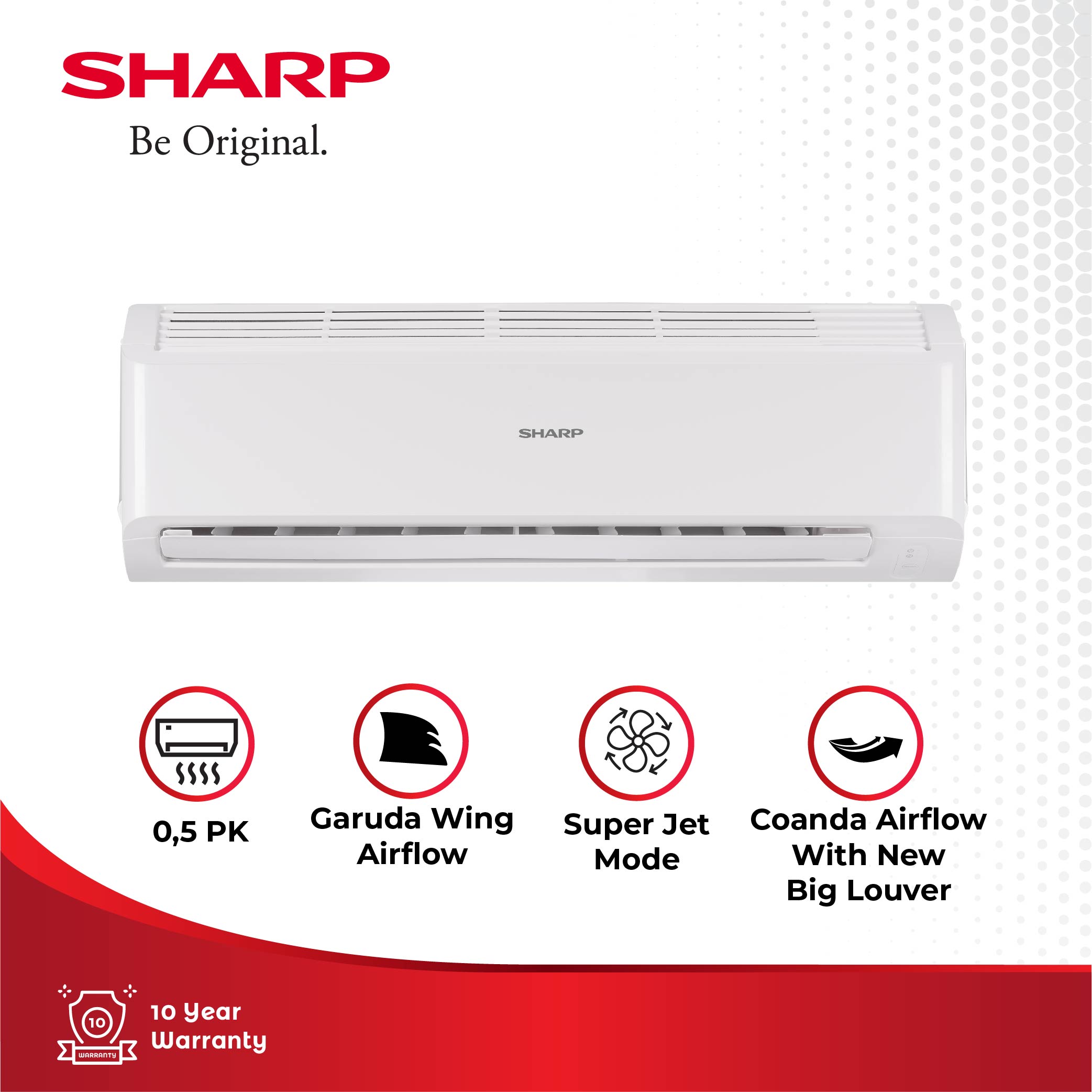 ac 1 pk sharp low watt