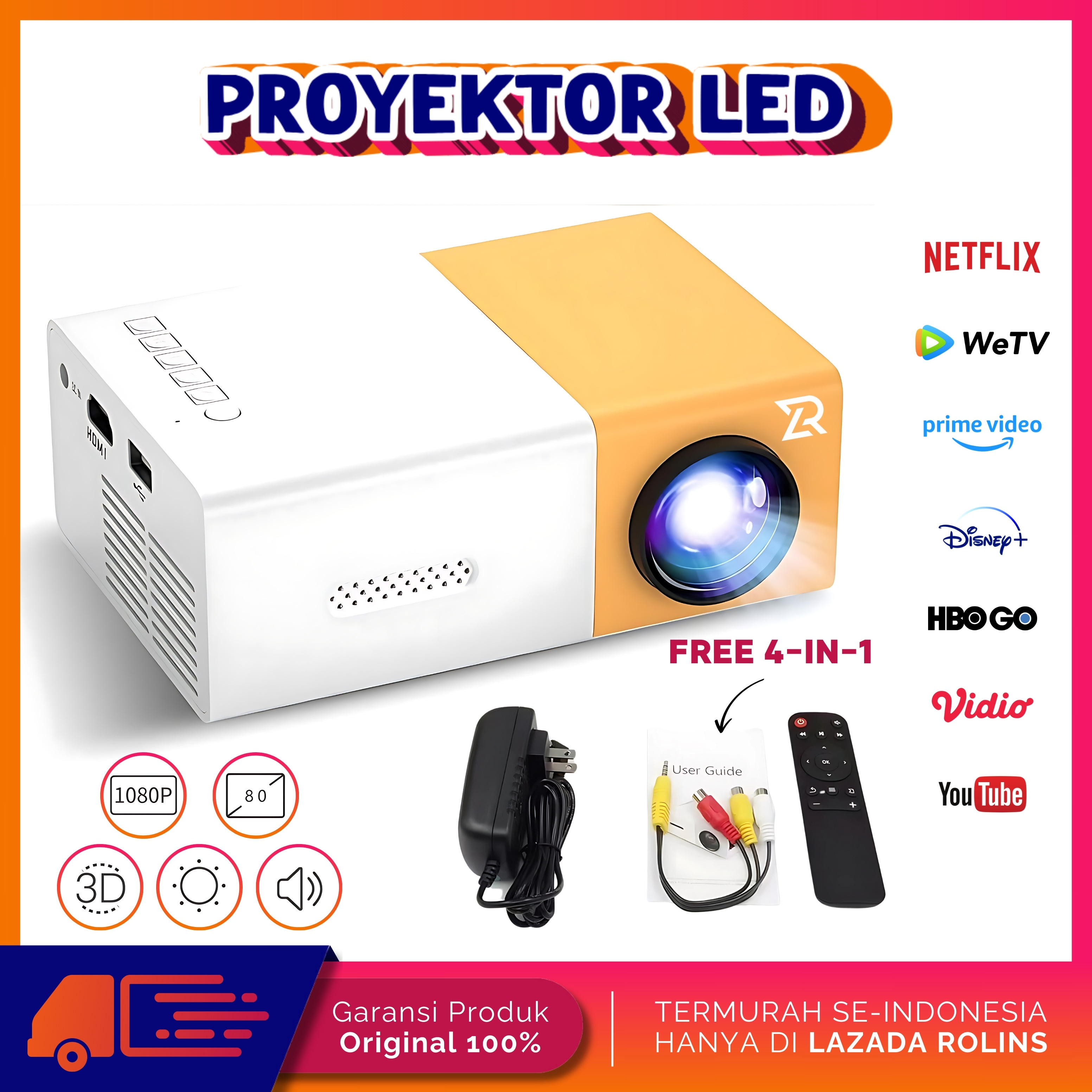 Beli Proyektor Dengan Fitur Zoom Online Harga Terbaik | Lazada Indonesia