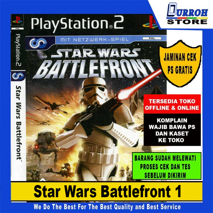 KASET GAME PS 2 / Playstation 2 Starwars Battlefront 1 Harga 9,000 rupiah*Gratis Ongkir