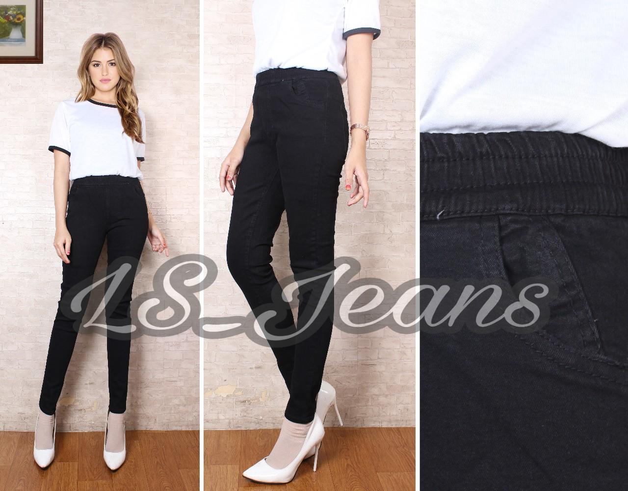 Celana jeans wanita pinggang karet legging /street/ngaret/LS_jeans