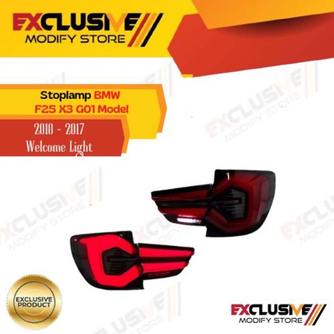 Stoplamp BMW F25 X3 2010 - 2017 upgrade LCI 2022 G01 welcome light Harga 12,950,000 rupiah*Gratis Ongkir