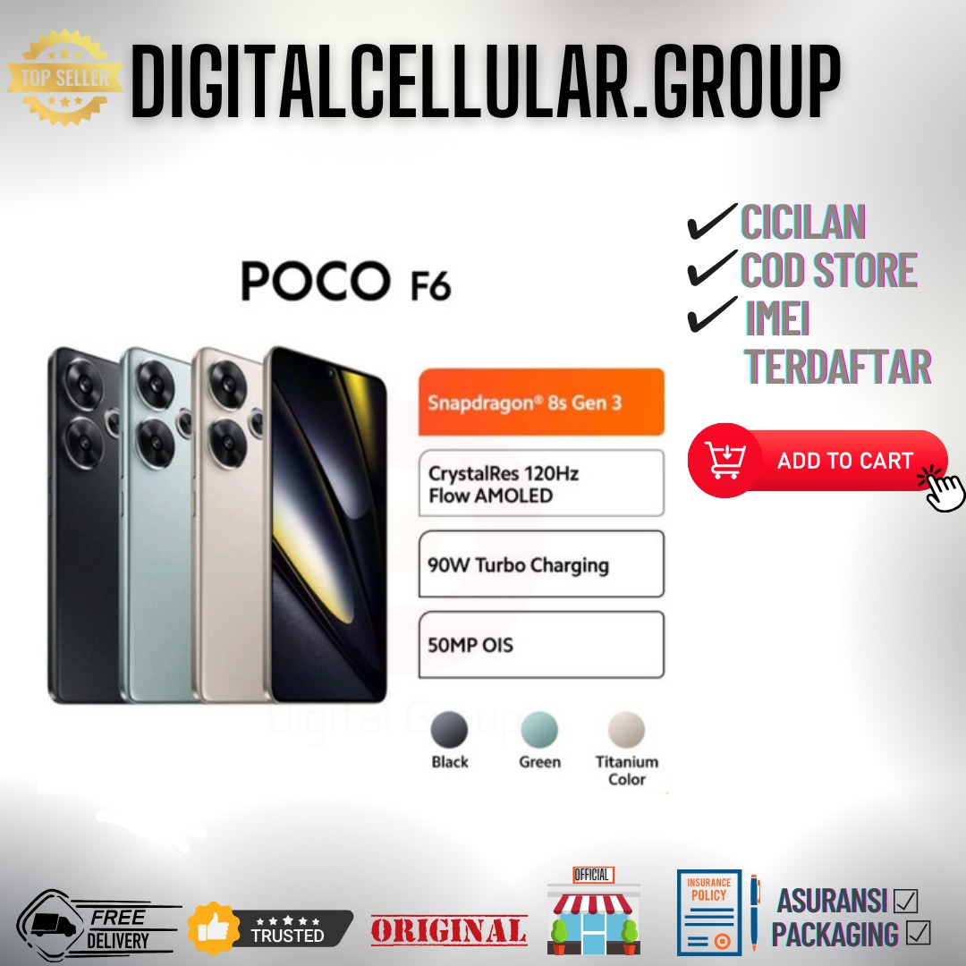 XIAOMI POCO F6 8/256 GB 12/512 GB Giá 5,400,000 Đồng*Miễn phí vận chuyển