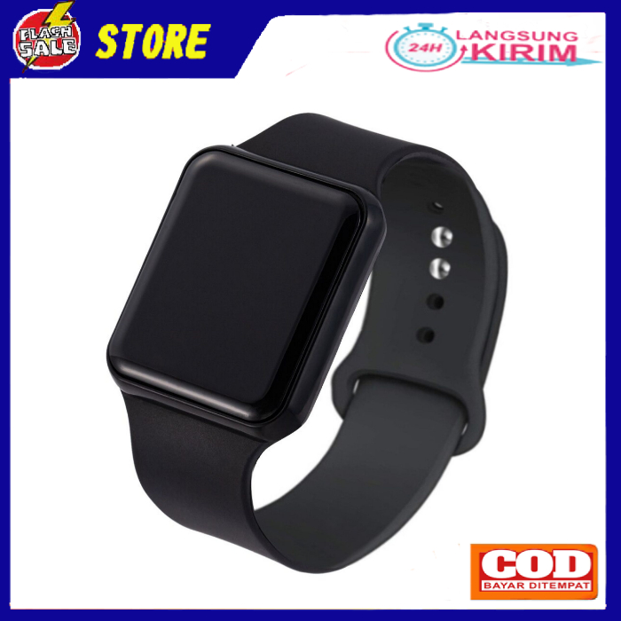 	 Jam Tangan Led Digital Display Watch Jam Tangan Sport Tali Silikon Jam Tangan Pria Wanita 	
