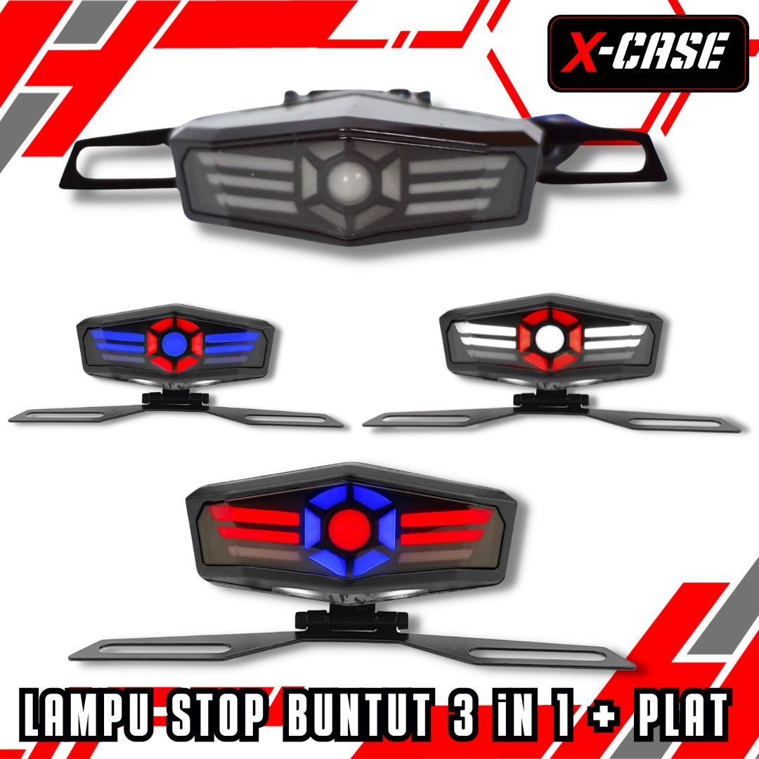 X-CASE Lampu Stop Buntut KLX DTRACKER PNP 3 IN 1 Stoplamp Universal 5206 Harga 42,500 rupiah*Gratis Ongkir