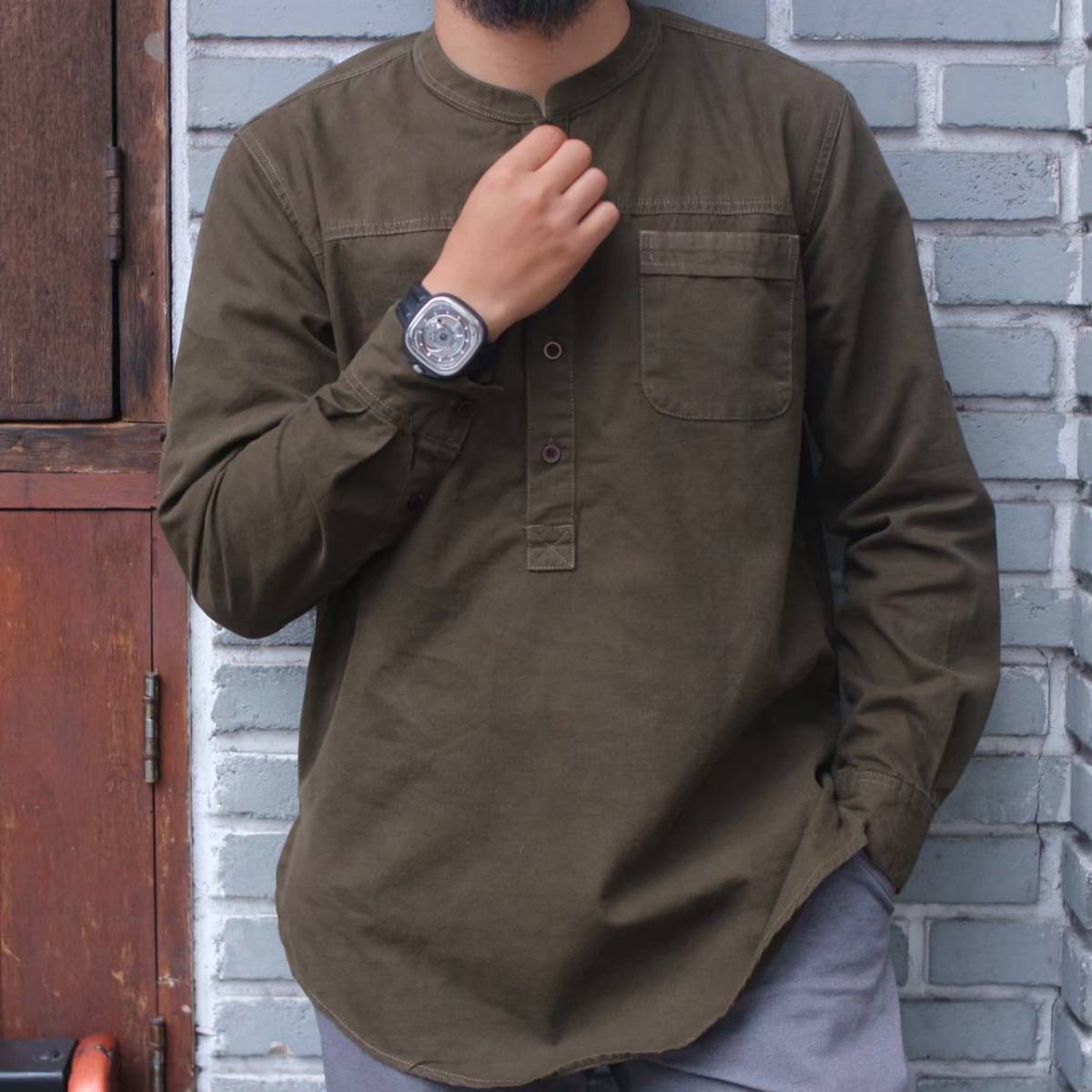 Hmd-Store Baju Koko Pria Style Muslim Pria Baju Koko Dewasa Terbaru 2023