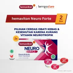 Hemaviton Neuro Forte Suplemen Neurotropik Kesehatan Sistem Saraf 1 Box isi 10 Kapsul [Exp : 08.2026]