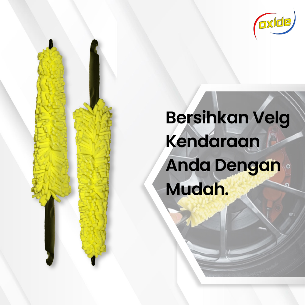 Oxide Microfiber Wheel Cleaner Brush / Car and Motorcycle Rim Cleaning Brush Harga 32,000 rupiah*Gratis Ongkir