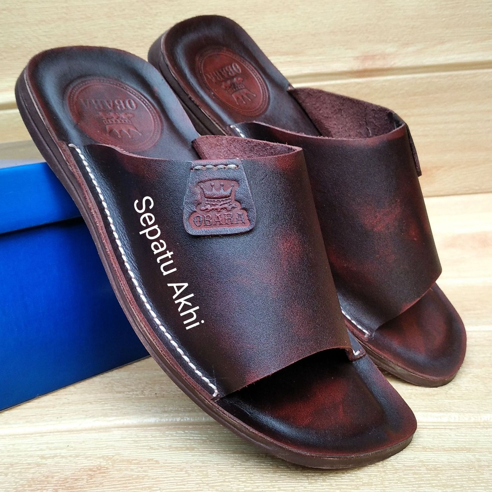 Men's leather sandals Bo01 warranty Orri Harga  117,900 rupiah*Gratis Ongkir
