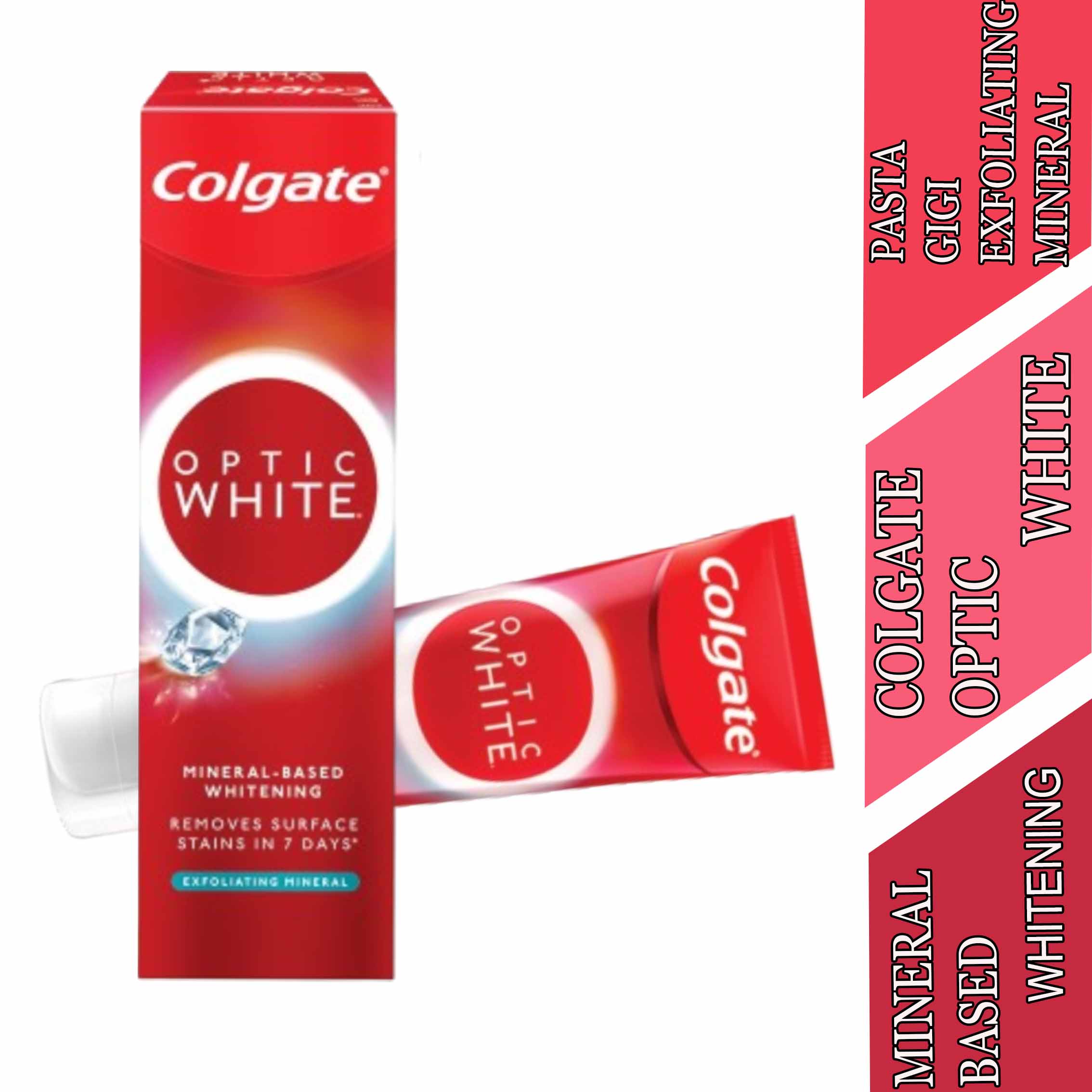 Pasta Gigi Exfoliating Mineral - Colgate Optic White - Pasta Gigi Mineral Whitening