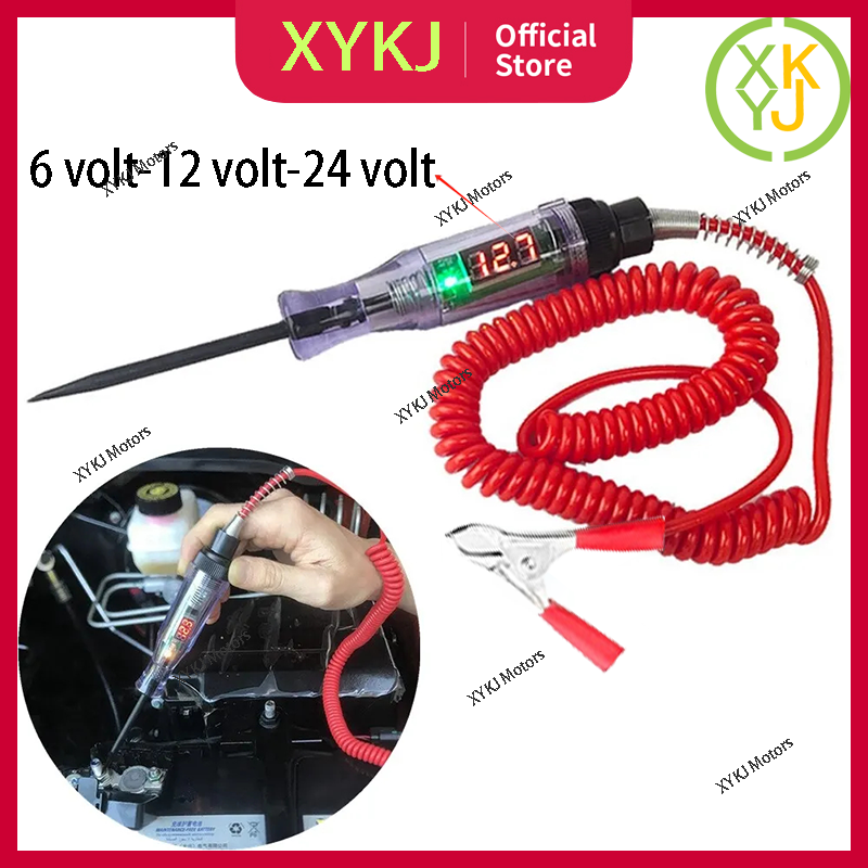 XYKJ Testpen Kelistrikan Mobil Motor 3V-48V Tespen DC Multifungsi Testpen Kelistrikan Mobil Harga 47,488 rupiah*Gratis Ongkir