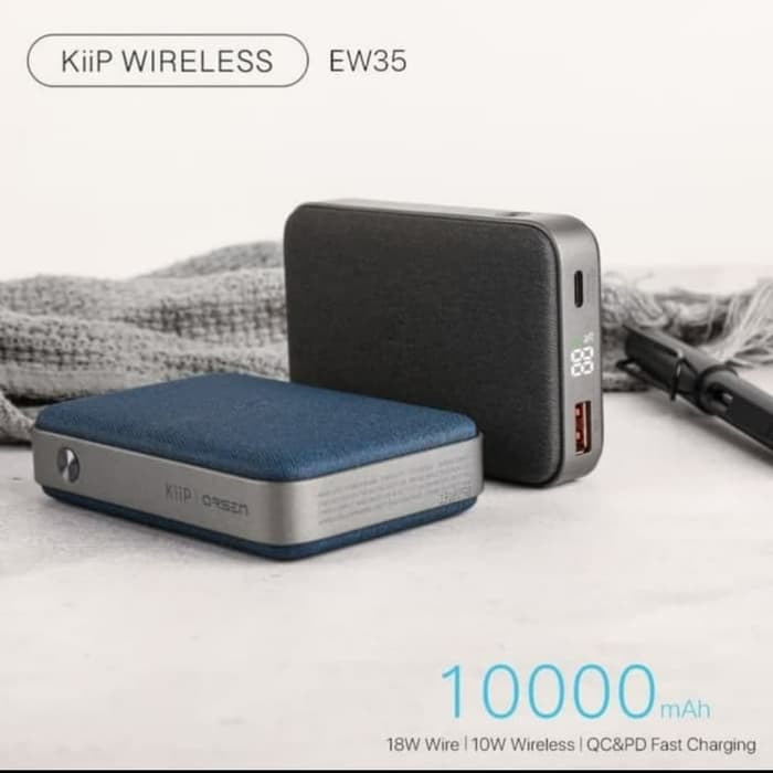 KiiP Wireless Powerbank 10000mAH QC PD Fast Charging 10W Power