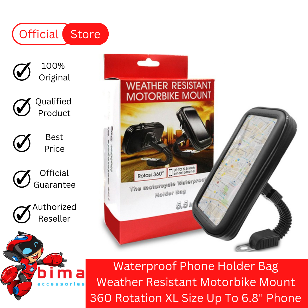 Holder HP Motor di Spion Stang Motor Handphone Ukuran 6.3inch - 6.8inch Harga 45,900 rupiah*Gratis Ongkir