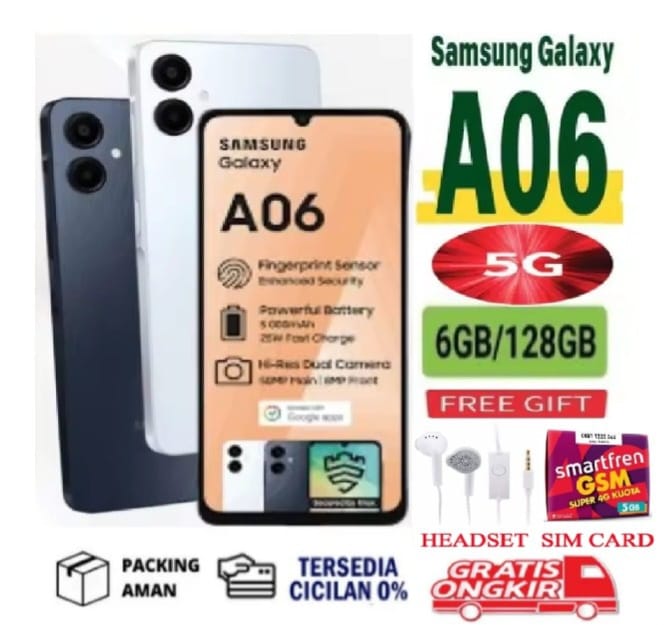 Samsung Galaxy A06 5g & 4g 4/64Gb 6/128Gb 4/128Gb | 50Mp Camera | 5000Mah | Guarantee | Full Set Giá 1,030,000 Đồng*Miễn phí vận chuyển