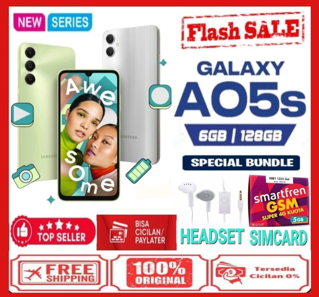 PROMO SAMSUNG GALAXY A05S RAM 6GB ROM 128GB & SAMSUNG GALAXY A05 RAM 6GB ROM 128GB - FULLSET - Bergaransi Giá 1,100,000 Đồng*Miễn phí vận chuyển