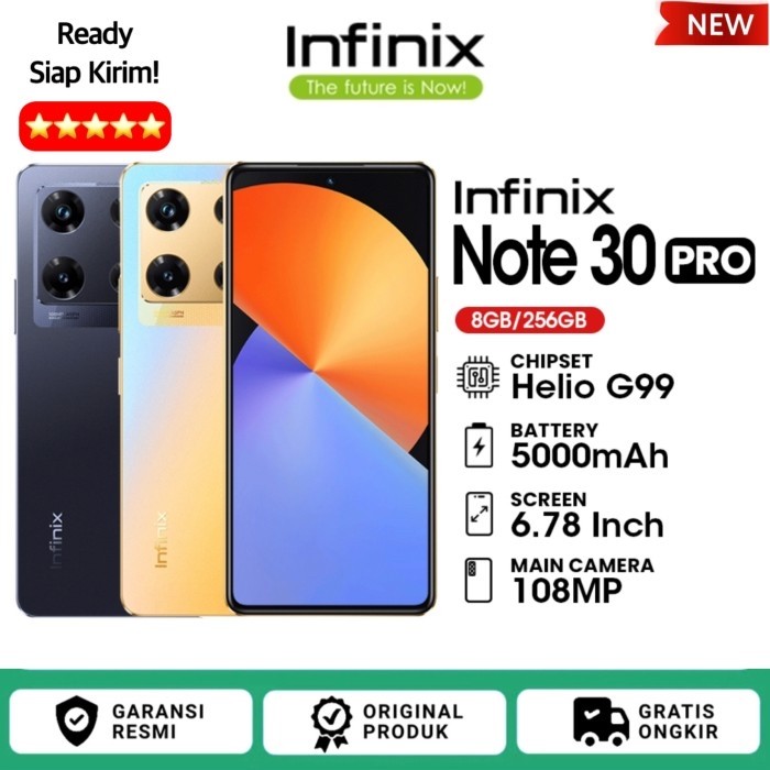 HOT PROMO!! INFINIX NOTE 30 PRO / RAM 8GB - INTER 256GB / BERGARANSI Harga  2,150,000 Ringgit*Penghantaran Percuma