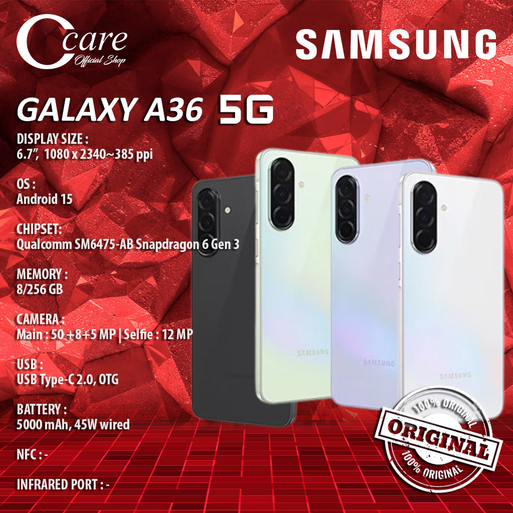 Samsung Galaxy A36 5G 8/256GB (GARANSI RESMI) Harga 4,580,000 Ringgit*Penghantaran Percuma
