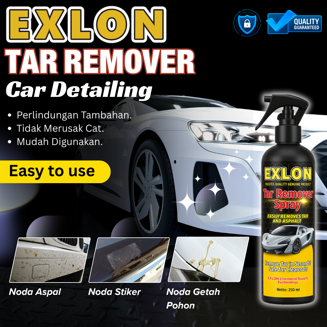 Exlon Tar Remover 250 ml | Asphalt Stain Remover, Sticker Marks, Glue, Sap Harga 35,899 rupiah*Gratis Ongkir