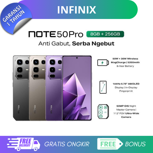 Infinix Note 50 Pro 8/256Gb - Helio G100 Ultimate - Amoled 144 Hz Harga  2,535,000 Ringgit*Penghantaran Percuma