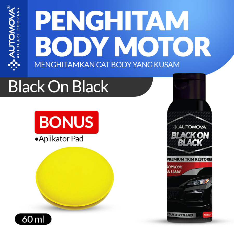 AUTOMOVA TRIM RESTORER BLACK ON BLACK 60 ml Harga 59,000 rupiah*Gratis Ongkir
