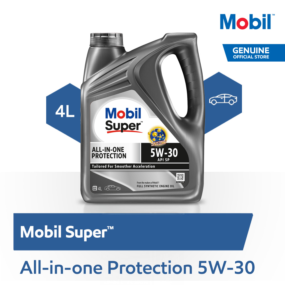 Oli Mobil - Mobil Super All In One Protection 5W-30 (4 liter) Harga 460,000 rupiah*Gratis Ongkir