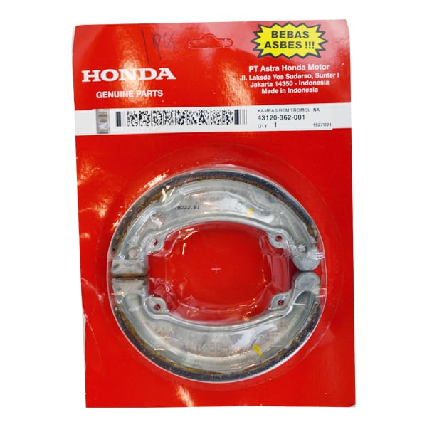 Kampas Rem Tromol NA Honda GL MAX, Mega Pro, Tiger 43120362001 Harga 63,500 rupiah*Gratis Ongkir