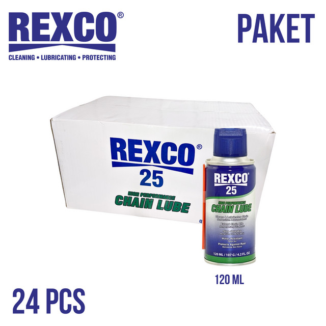 Rexco 25 SET 24 Pelumas Rantai High Performance Chain Lube 120 Ml DUS Harga 782,496 rupiah*Gratis Ongkir