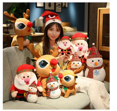 MC11 - Boneka Natal Christmas Rusa Snowman PREMIUM Import Hadiah Hampers / Boneka Dekorasi Natal