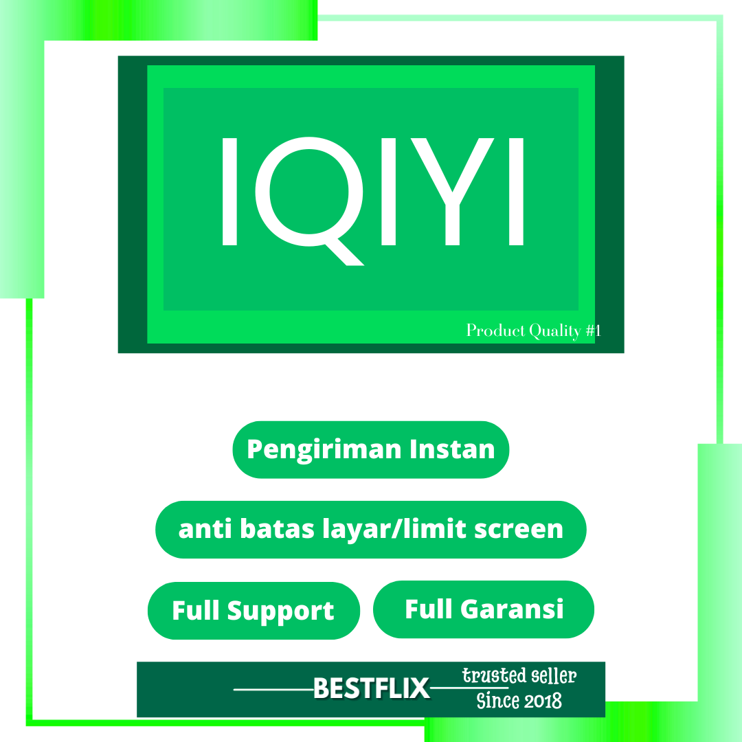 IQIYI VIP 1 Bulan Premium streaming Harga 14,900 rupiah*Gratis Ongkir