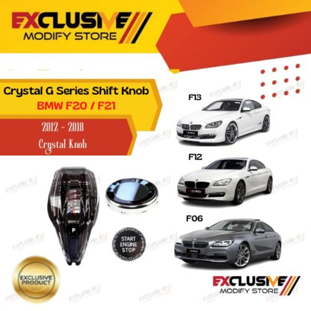 Vstar crystal gear shift knob (RHD) for BMW F06 / F12 / F13 2013-2016 Harga 3,850,000 rupiah*Gratis Ongkir