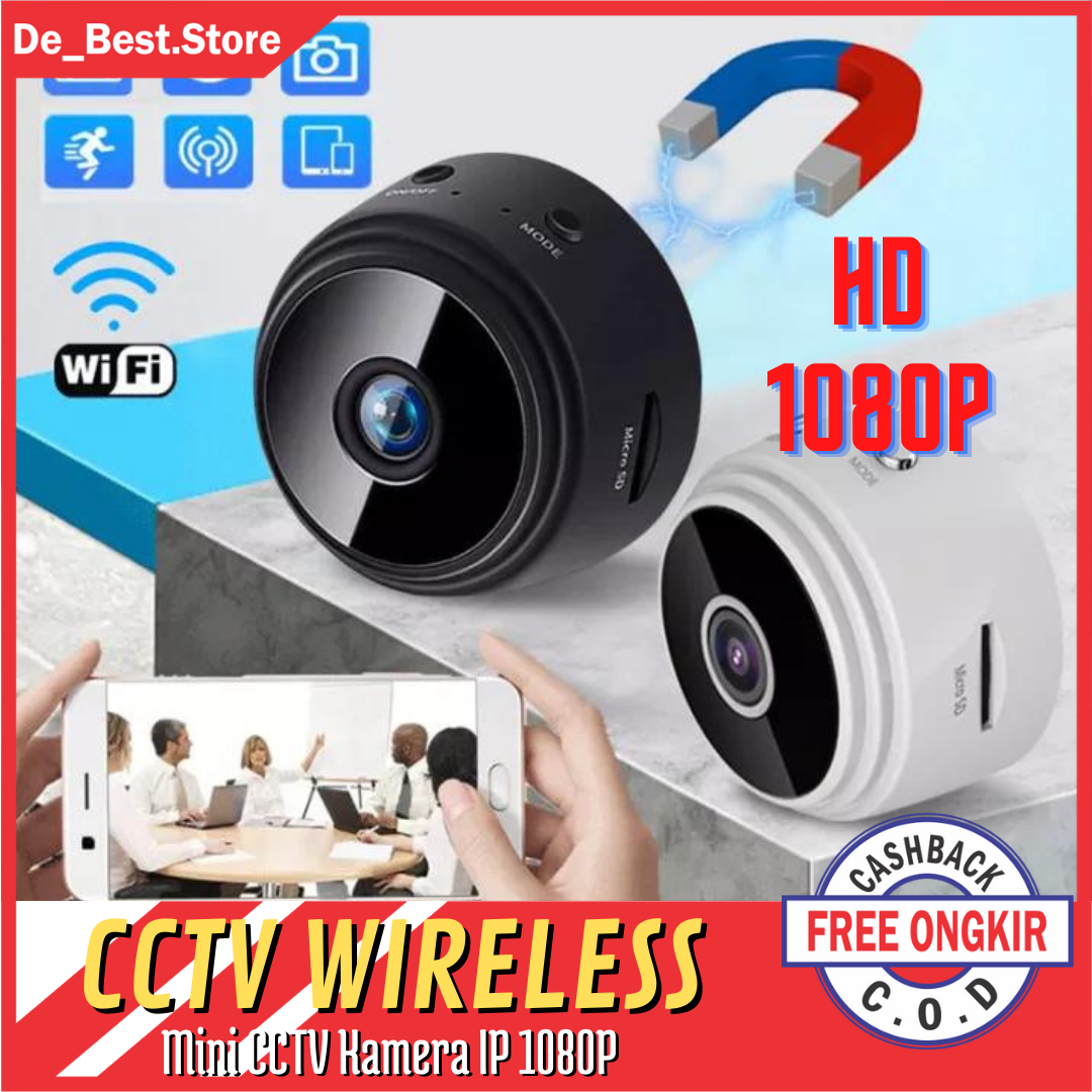 	 Mini Cctv Wifi Ip Camera 1080P Mini Kamera Keamanan Cctv Wide Angle 1080P 	