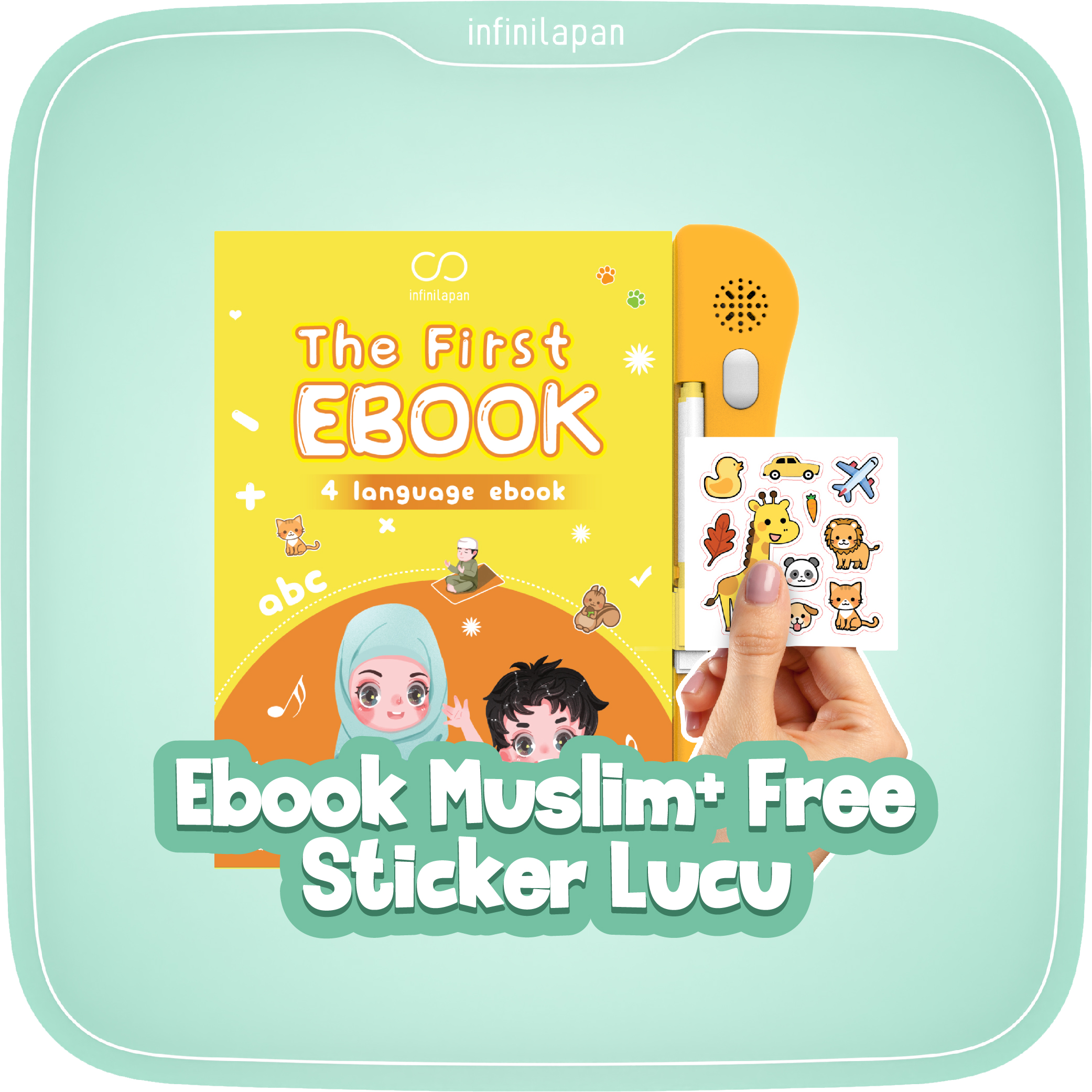 BRAND LOKAL E-book mainan buku edukasi anak buku pintar membaca Quran | USB/BATERAI | INFINILAPAN