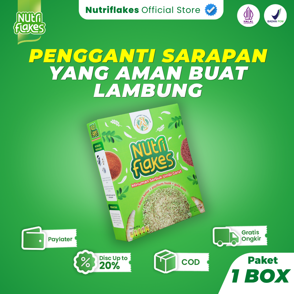 Nutriflakes Original Garut Bulb Gastric Acid Cereal 1 Box