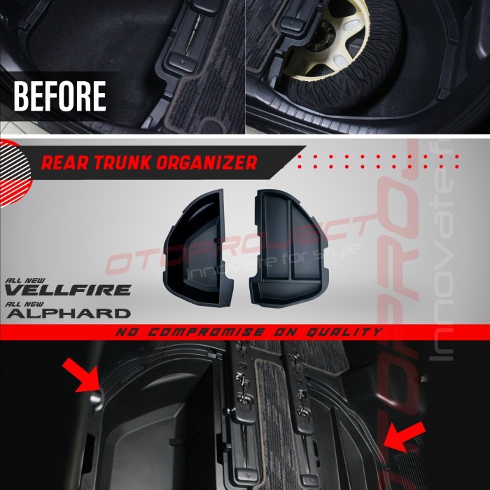 REAR TRUNK ORGANIZER TOYOTA ALL NEW ALPHARD / ALL NEW VELLFIRE Harga 1,350,000 rupiah*Gratis Ongkir