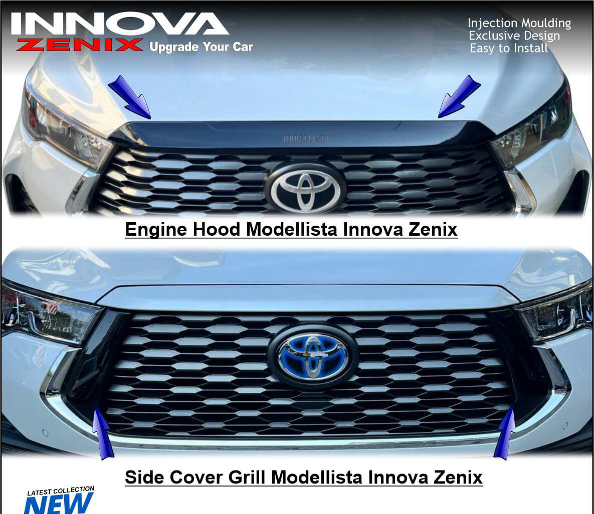 Upper grill grille ornament modelista Innova Zenix Harga 850,000 rupiah*Gratis Ongkir