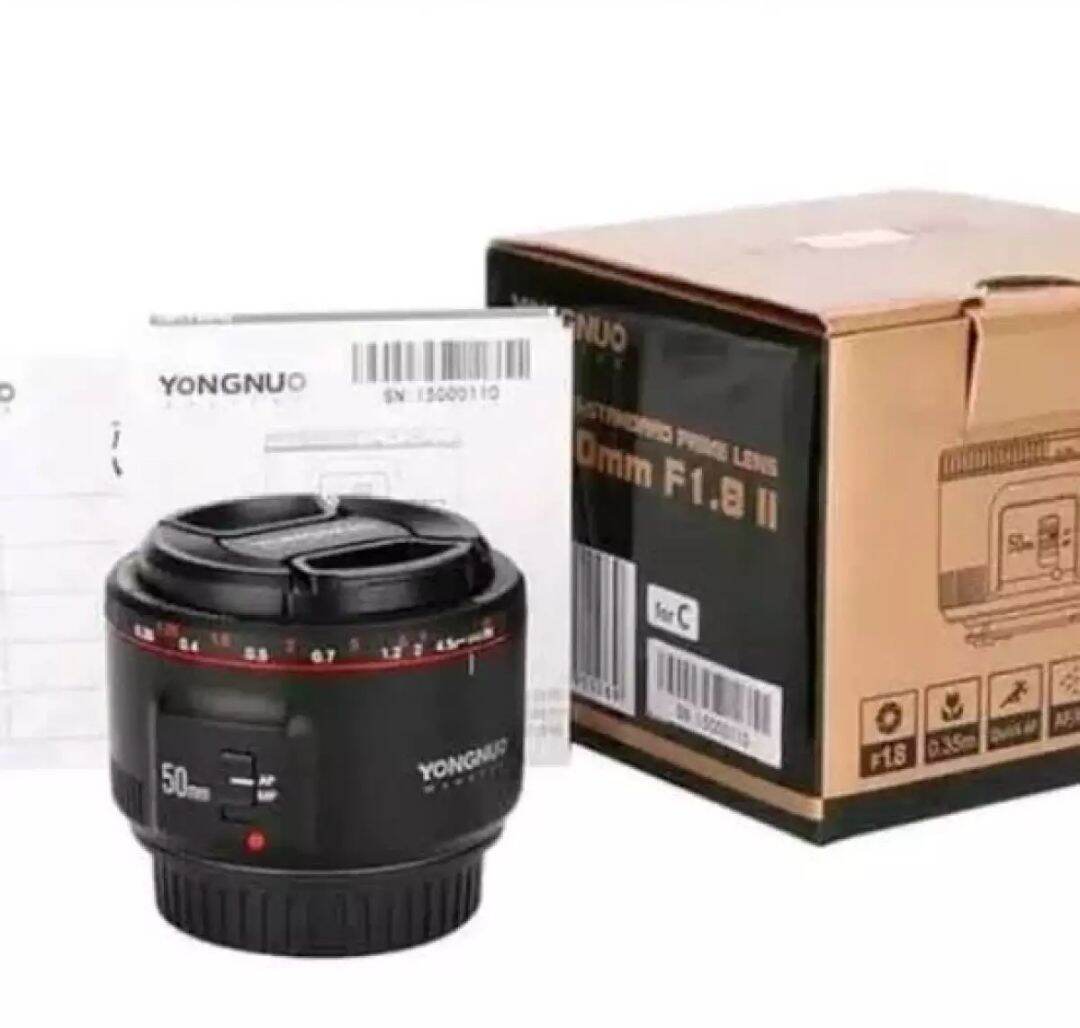 LENSA FIX YONGNUO CANON 50MM MARK II LENSA BOKEH CANON DLSR