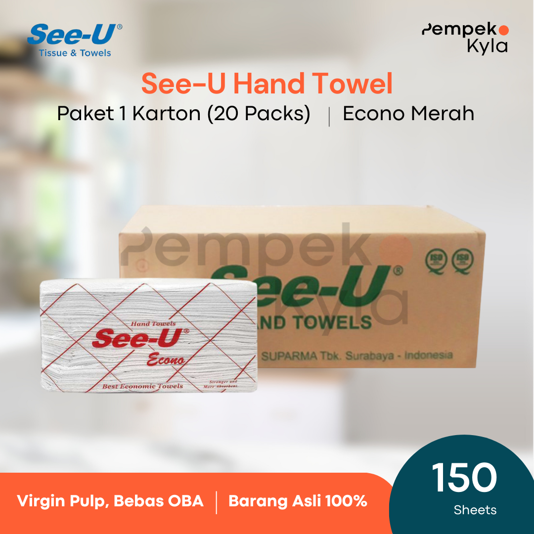See U Hand Towel Red 1 Carton Contains 20 Packs Harga 122,500 rupiah*Gratis Ongkir