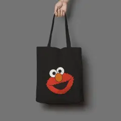 TOTEBAG kanvas Hitam Pria Wanita TERLENGKAP TERBARU - Tas Totebag Murah Bisa Untuk Sekolah Motif Elmo / Tote Bag Perekat Wanita