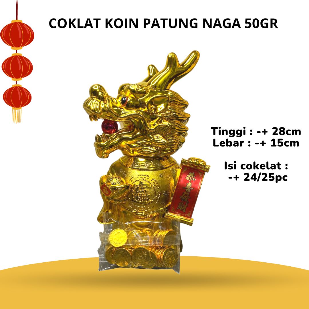 Coklat Kuwahak Naga Edan Organik 50gr - Patung Imlek Unik dan Lucu