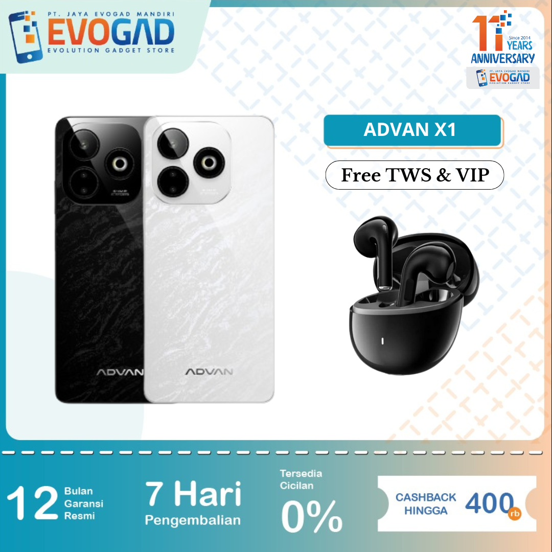 Advan Gaming Smartphone X1 8/128Gb, Mediatek Helio G100, 6.78\\\" 120Hz Fhd+ | 64Mp Sony Imx782 | Advan Indonesia Official Guarantee 1 Year Giá 1,651,000 Đồng*Miễn phí vận chuyển
