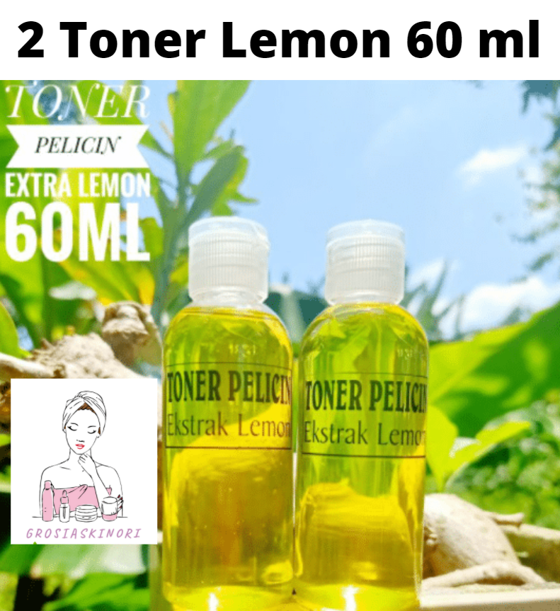Lazada Indonesia - 2 pcs Toner Lemon 60 ml Wajah Kinclong Bersih Pelicin BEST SELLER BY GROSIASKINORI harga reseller