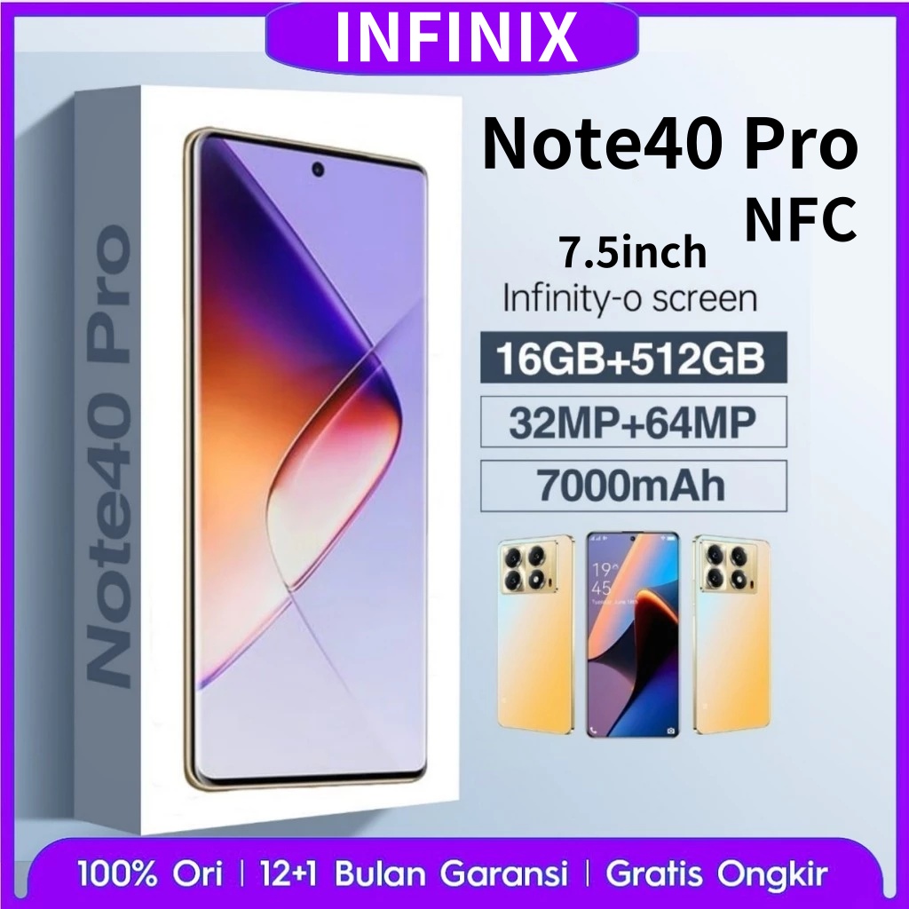 Warehouse Clearance Promotion! !! Infinix Note 40 Pro 5g / Ram 8Gb - Inter 256Gb / Nfc / Guaranteed Harga  408,025 Ringgit*Penghantaran Percuma