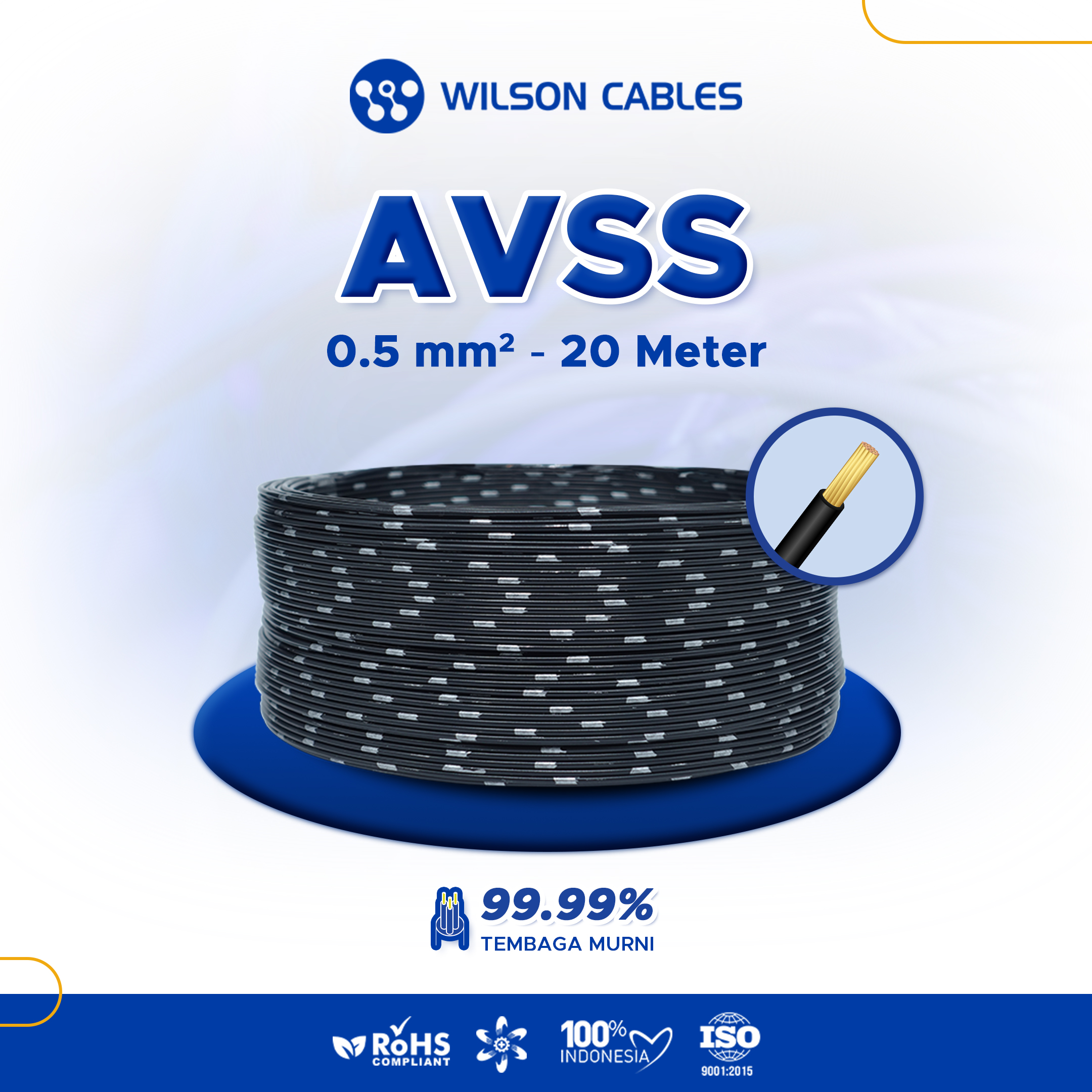 Automotive cable 0.5mm ² 20 meters Harga 51,044 rupiah*Gratis Ongkir