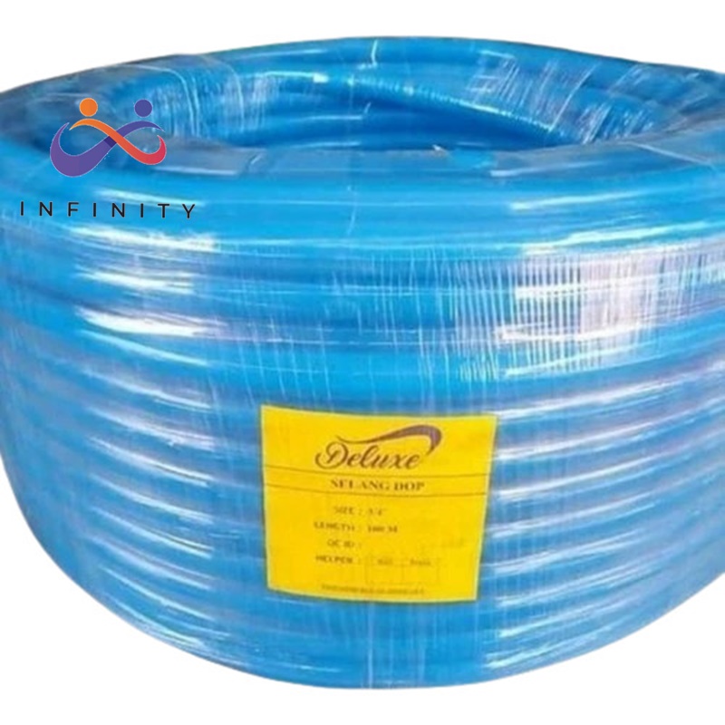 Inf Deluxe Elastic Dop Doff Water Hose 1/2 5/8 3/4 Inch 100 Meters Harga 150,800 rupiah*Gratis Ongkir
