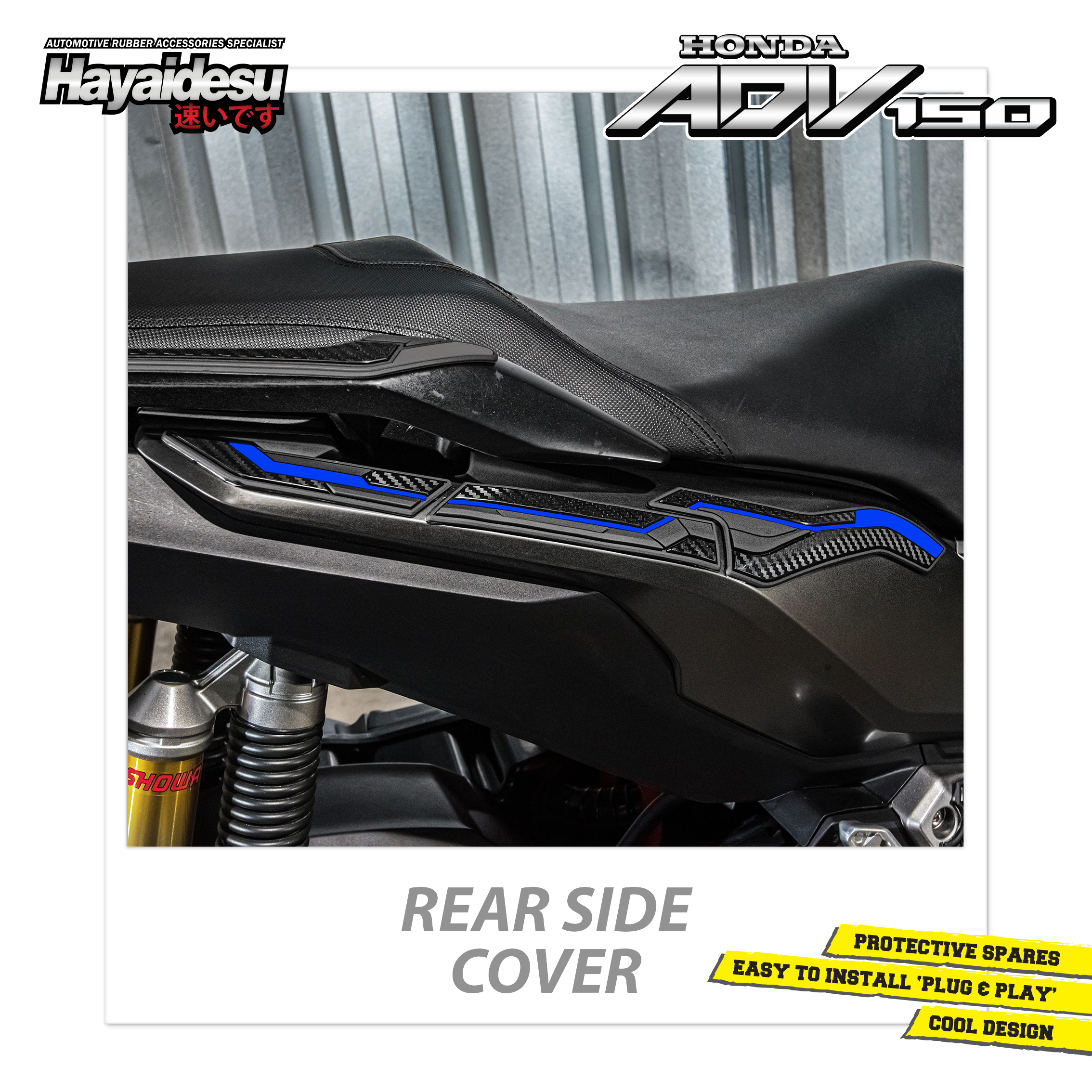 Hayaidesu Honda ADV 150 Rear Side Body Protector Cover Harga 99,000 rupiah*Gratis Ongkir