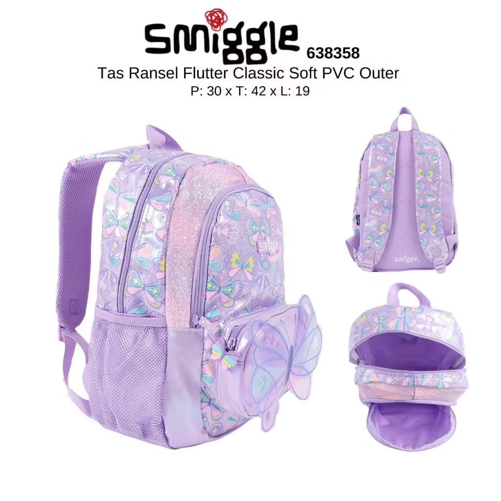 Tas Sekolah Anak Smiggle untuk SD SMP SMA Tas Ransel Fashion Korea Style Tas Backpack Korea Wanita Abg…