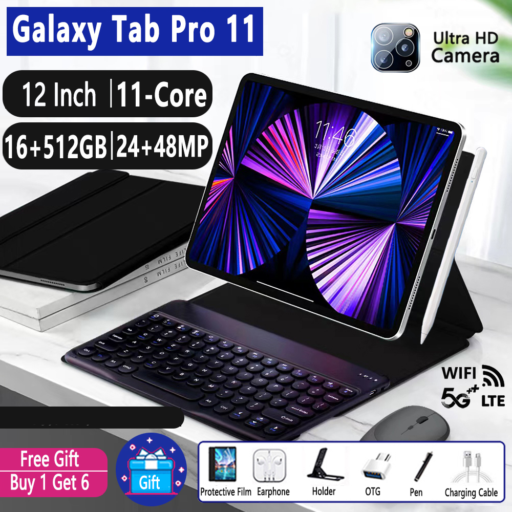 【Bisa Cod& Bisa Kredit 】Tablet PC Asli Galaxy Tab Pro 11 2023 Asli Baru Asli resmi Tablet 11.6 Inci 16GB + 512GB Android 12 Layar Full Screen Layar Besar Wifi 5G Dual SIM Tablet murah 1 Tahun Garansi Untuk Anak Belajar Tablet Gaming Murah Cuci Gudang Harga  860,000 Ringgit*Penghantaran Percuma