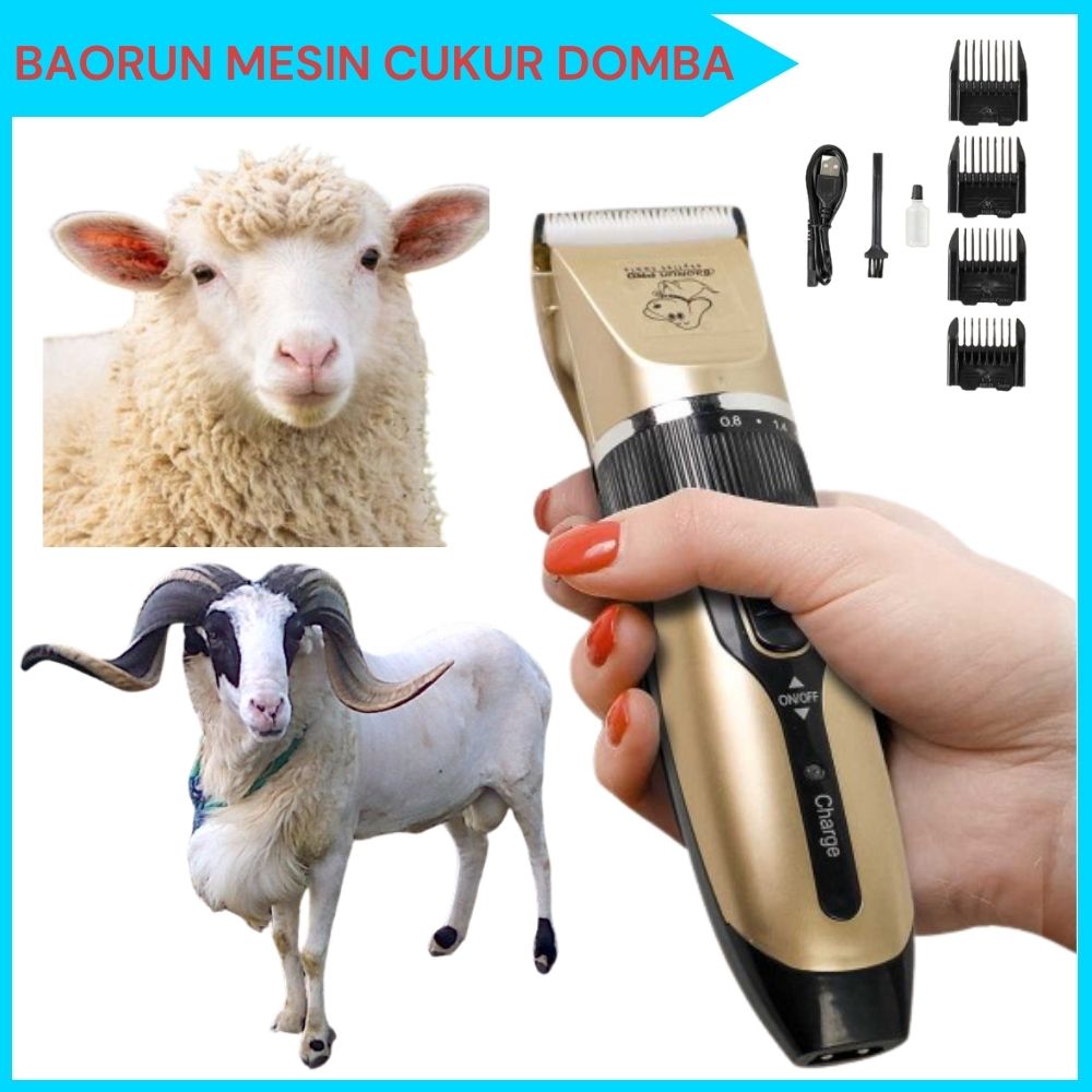 COD BaoRun PRO Alat Cukur Elektrik Bulu Hewan Pet Rechargeable K5 / alat cukur bulu domba / mesin cukur hewan domba garut / mesin cukur buat domba garut / mesin cukur hewan / alat cukur kambing domba / alat cukur bulu domba kucing anjing kambing listrik Harga 129,700 rupiah*Gratis Ongkir