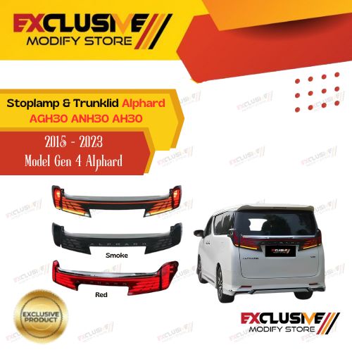 Toyota Alphard anh30 agh3o AH30 (2015 - 2023) Gen 3 upgrade stoplamp model Gen 4 (Grade C) 2024 style Harga 11,500,000 rupiah*Gratis Ongkir